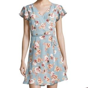 Design Lab Floral Wrap Dress